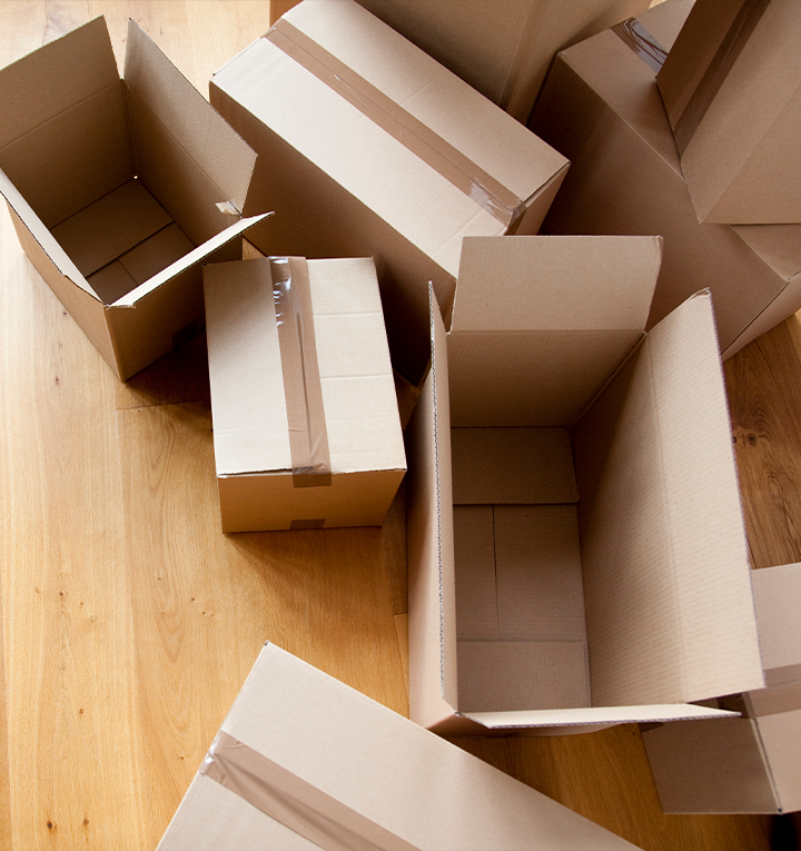 image Over 1,600 Corrugated Cartons